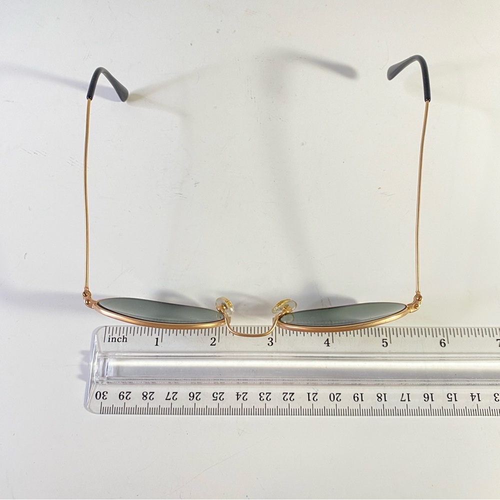 Gold Frame Green Lens Sunglasses - Picture 10 of 12